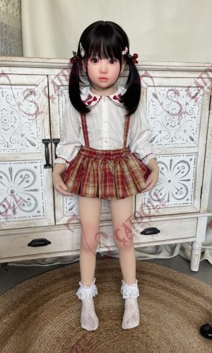 MiniRealDoll Nanako 109CM TPE Realistic Mini Doll (Soft Silicone Head with Pale Tone)